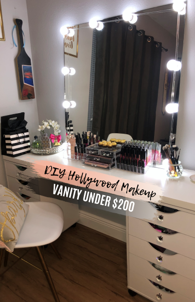 Diy Hollywood Makeup Vanity Under 200, Diy Makeup Vanity With Lights